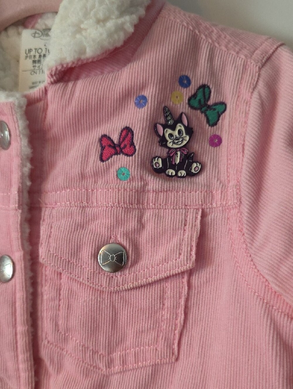 Disney Pink Minnie Mouse Sherpa-Lined Kids Jacket. Size 4 - Picture 3 of 7
